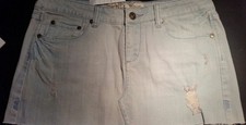 Vanilla Star Distress Stretch Mini Skirt Junior Size 7 Frayed Hem