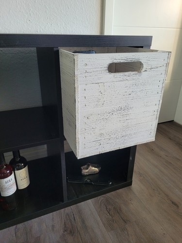 Caja de Madera Vintage Blanco Caja Del Estante Adecuado Para para Ikea Kallax Y - Imagen 3 de 12
