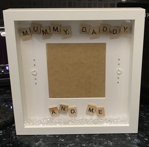 Download Handmade 3d Scrabble Photo Frame Mummy Daddy And Me Mothers Day Gift Keepsake Ebay