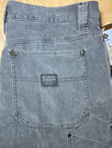 Columbia Camp ROC Corduroy Pants - Mens 36x30 - Charcoal Gray Straight Leg - NEW - Picture 4 of 8