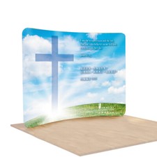 10ft Custom Curved Backdrop Wall Trade Show Display Booth Pop Up Stand Banner