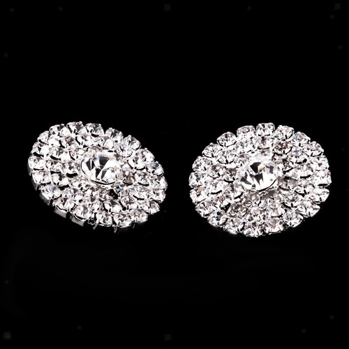 5X Crystal Rhinestone Shank Buttons for Decoration Embellishment Silver 21mm - Picture 9 of 12