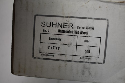Lot of 2 Suhner 9941151 Unmounted Flat Wheels 6" x 2" x 1" A60 Grit 324 484 - Picture 6 of 6