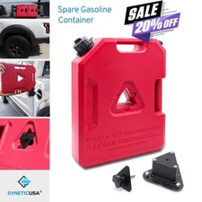 3 Gallon Fuel Tank Gas w/Bracket Off-Road Carry Spare Container Can Pack