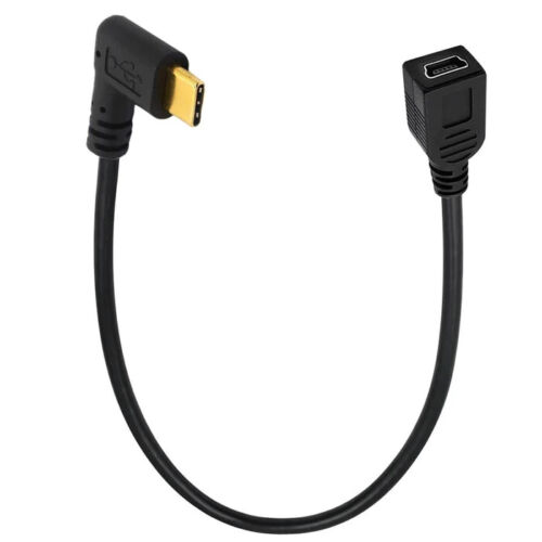 USB Type C Male to Mini USB Female Data Extension Cable - 25cm - Picture 3 of 8