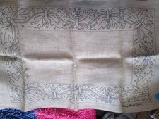 Hawaiian Floral Burlap Rug Hooking Canvas 19x31 inches- Betsy Bronwyn