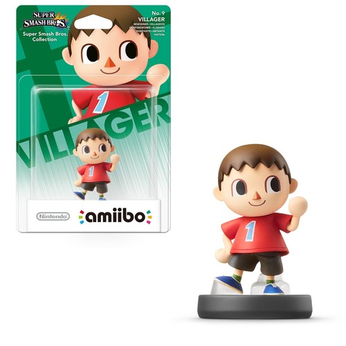 Amiibo Super Smash Bros. Nr. 9 Abitante Del Villaggio VILLAGER BRANDNEU VERSIEGELT - Bild 1 von 3