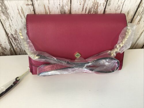 NWT CROWN & IVY DARCI Cranberry Crossbody Purse - Picture 3 of 16