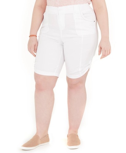 Cotton Bermuda Shorts White 18W | eBay