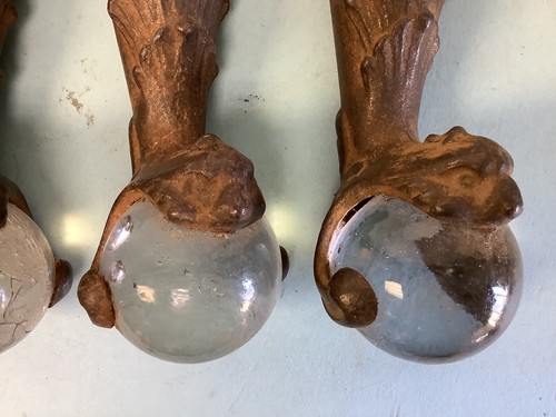 Set of Four Griffin/Glass Ball Table Feet 5.25” H - Picture 7 of 9