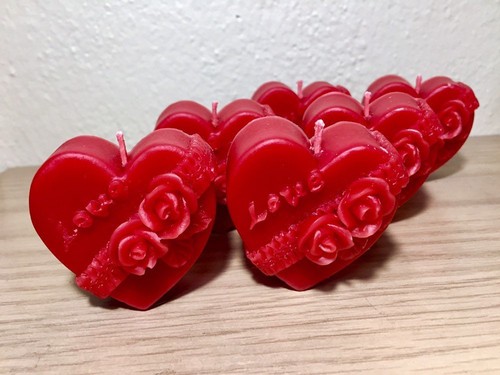Silicone Heart Mold Rose Flower mould candle soap resin Homemade - Picture 10 of 10