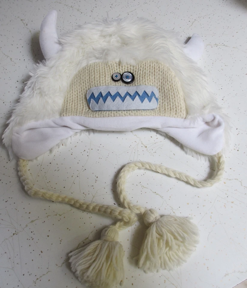 ВЗРОСЛАЯ БЕЛАЯ ШЛЯПА вязаный йети большая нога LND отвратительный сасквотч Bumble костюм deLux - Изображение 4 из 4