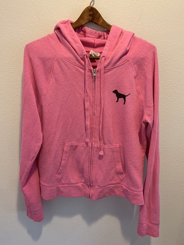 Pink Victoria’s Secret Full Zip Classic Hoodie in Pink. Size M. - Picture 2 of 4