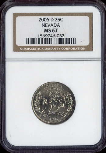 2006-D Nevada State Quarter NGC MS67 Quality