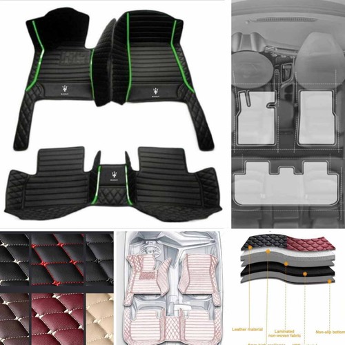 For Maserati Car Floor Mats Auto Carpets Waterproof Custom Front & Rear Rugs - Foto 27 di 41