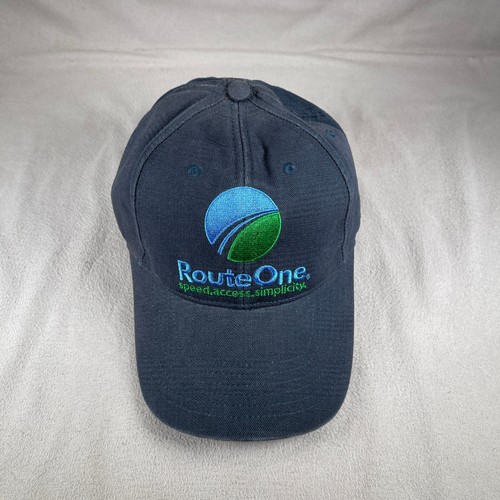 Route One Mütze Herren Einheitsgröße blau Strapback Baseballkappe bestickt Uniform - Bild 6 von 10