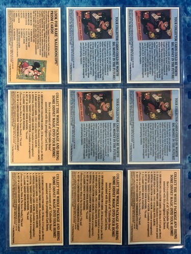 Disney Classics Movie Poster Stickers Complete Chase Set Dynamic Marketing 1993 - Picture 5 of 7