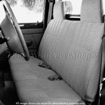 Triple Stitched Thick Small Pickup Truck BLUE Solid Bench Seat Cover Custom Fit