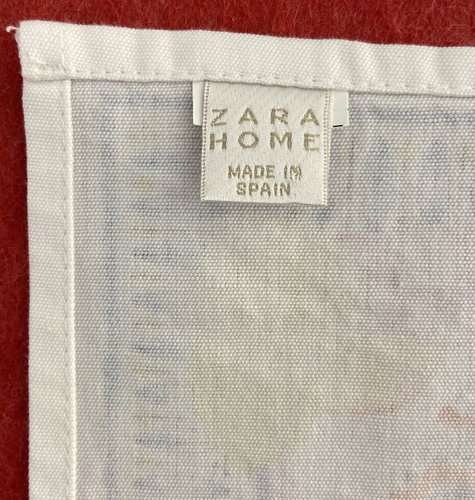 Zara Home Square Kitchen Towel w Rainbow Coloured Pattern Ceramic Tea Art Spain - Picture 10 of 11