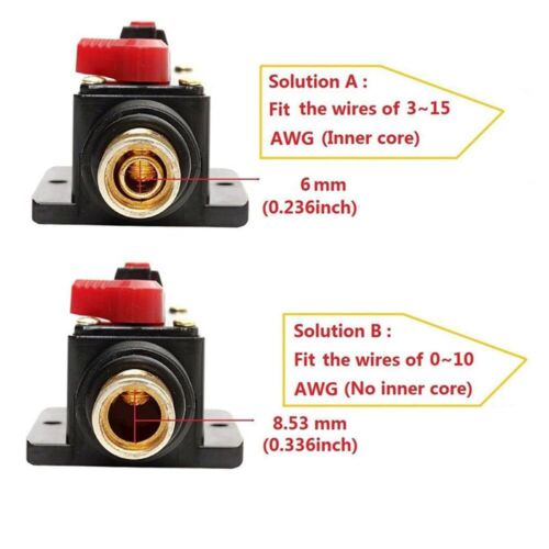 20 Amp Circuit Breaker Manual Reset Automotive Inline Fuse Inverter for Car Boat - Imagen 5 de 5