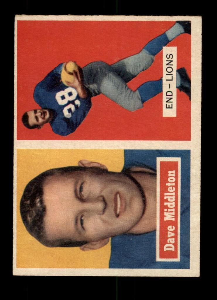 1957 Topps Football #008 Dave Middleton STARX 5.5 EX+ (CS23212)