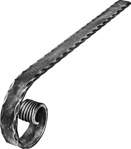Geformte Hauptstab voll 25x25mm glatt 1m Stahlpfosten Stützstab Tore Pforte 110
