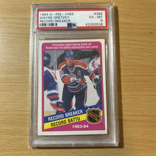 1984 O-PEE-CHEE WAYNE GRETZKY RECORD BREAKER #388 NM-MT PSA 6 HOF OILERS