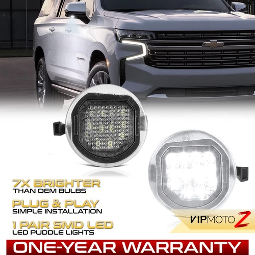 Full LED Side View Mirror Puddle Light For 2015-2023 Suburban Tahoe Yukon Sierra