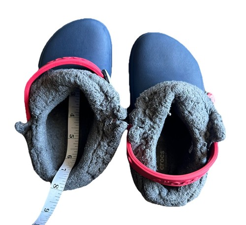 Crocs 204655 Blitzen III DualComfort Faux Fur SlipOn Clog C11 Rare Navy Casual - 第 10/12 張圖片