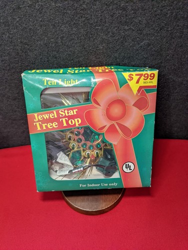 Jewel Star Vintage Christmas Tree Topper in original box - Picture 1 of 11