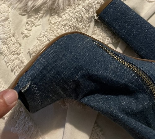 Steve Madden distressed denim over the knee peep toe size 6 - Picture 4 of 7