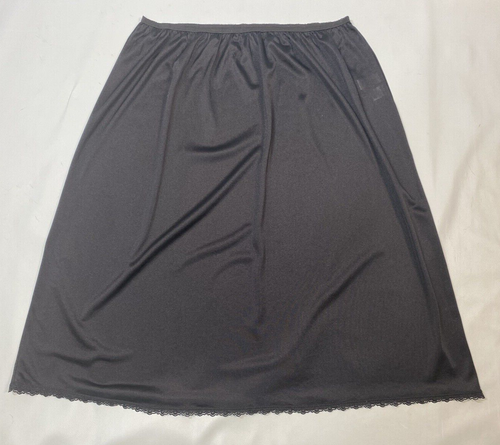 Medio Slip Negro Vintage TALLA 1X Nylon plus Mujer ELECCIÓN CÓMODA Clásico Modesto - Imagen 7 de 7