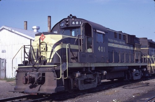TPW 401 RS-11r E PEORIA IL (TOLEDO PEORIA & WESTERN) ORIGINAL SLIDE 09-67 T1-12