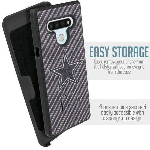 For LG Stylo 6 Holster Hybrid Phone Case Tempered Glass Armor Kickstand - Picture 5 of 16