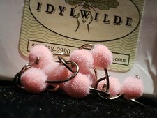 FLY FISHING FLIES TROUT EGGS PINK IDYLWILDE MICRO 1 DOZEN