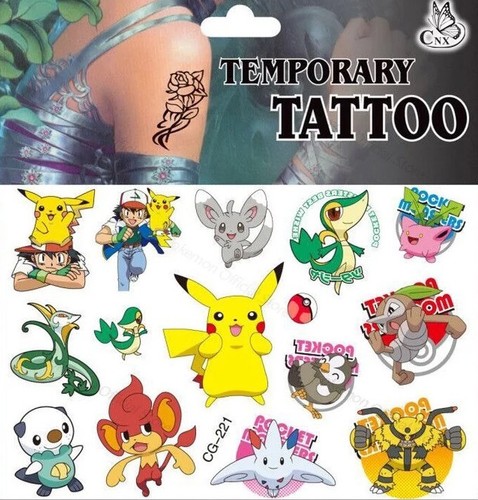 ✅ Pokemon Tattos Aufkleber Kinder Geschenk Pikachu Neu ✅ - Bild 2 von 5