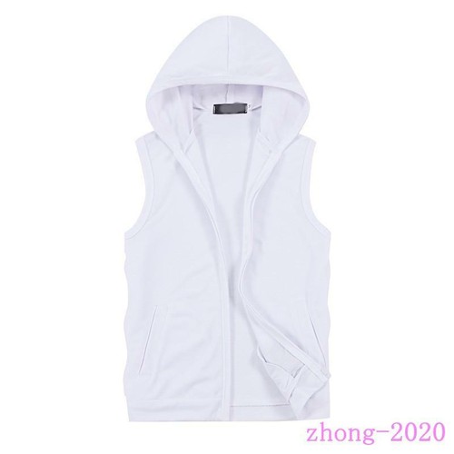 Herren Sport Freizeit Hoodie ärmellos Weste Weste dünne Oberteile Kapuzenjacke Tops - Bild 15 von 17