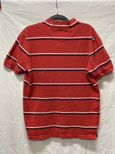 Chaps Mens Red Cotton Casual Pullover Dress Shirt Top Polo Size Medium - Picture 10 of 14