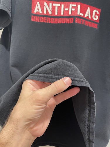 Vintage Anti-Flag Shirt Y2K Band Promo Underground Network Album 2001 Punk Rock - Afbeelding 5 van 18