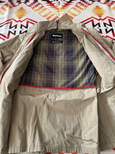 Barbour Dues Ex Machina Geelong Casual Jacket Coat Tan XL Brand New W Tags - Picture 15 of 24