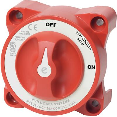 Blue Sea 5510e Marine e-Series Dual Circuit Battery Switch