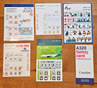 6X Safety cards A320 (Avion Express, AeroLloyd, Bangkok, Canadian, AerLingus...)