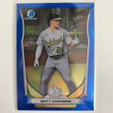 2021 Bowman Sterling Recollections Blue Refractor /25 Matt Chapman #SR-MC