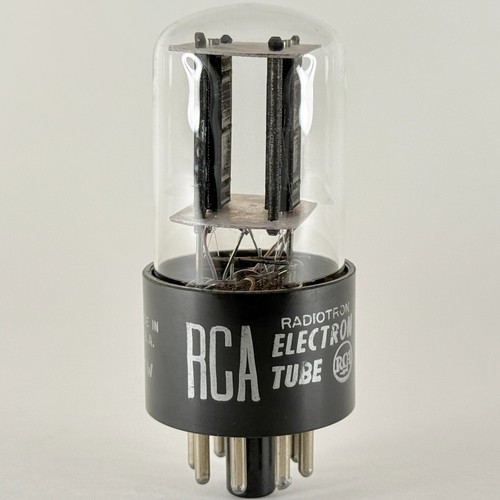 (1) Tested Balanced RCA 6SN7GTB Tube Black Stagger Plates Date Code KW 6SN7 GTB