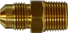 Male Adapter, 1/4" MIP Flare x 1/4" MIP Adapter, SAE 45 deg Flare, Brass 10256
