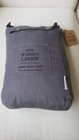 Levtex Home Washed 100% Linen Duvet Cover Queen 92β X96β Charcoal gray+ Sham