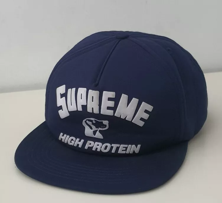 Casquette chapeau chien FW17 Supreme High Protein Blue 5 panneaux
