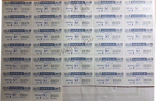 1936 AZIONE STORICA DEL LITTORIO * NAVIGAZIONE GARIBALDI GENOVA * DOC °c - Foto 3 di 4