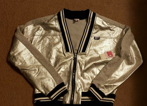 Neu mit Etikett Juicy by Juicy Couture Trainingsjacke Silberfolie, Größe M - Bild 1 von 2