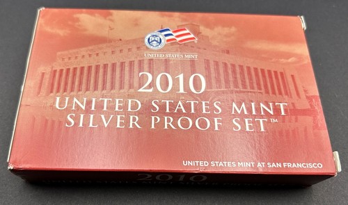 US Mint 2010 Silver Proof Sets, 14 Coins, w/2010 Presidential Proofs, Box, & COA - Picture 2 of 9